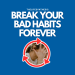"How to break your bad habits forever" A woman sits in the cycle of her bad habits unhappy with her head in her hands